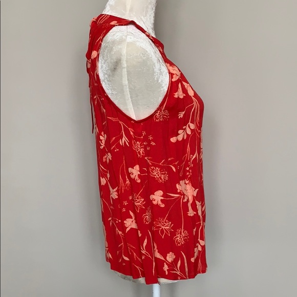 Gentle Fawn red & creme floral sleeveless top - Picture 3 of 7